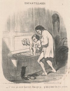 Non voglio entrare in tanta acqua... da Honoré Daumier