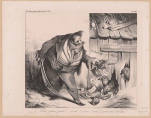 Caricatura del re Luigi Filippo I di Francia come bandito da Honoré Daumier