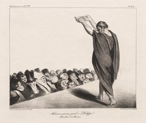 La Caricature, Pl. 454, Ateniesi attenti a Filippo! da Honoré Daumier
