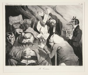 La Tentation, pl. 453 dal giornale La Caricature n. 217 da Honoré Daumier