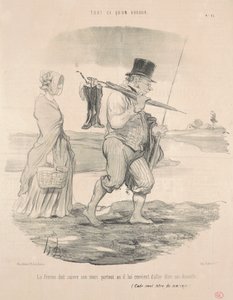 La donna deve seguire il marito... da Honoré Daumier