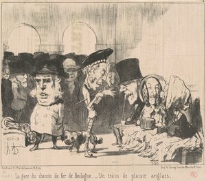 La stazione ferroviaria di Boulogne da Honoré Daumier