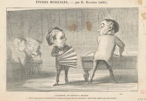 La fisarmonica, detta soffietto musicale da Honoré Daumier