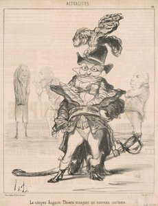 Il cittadino... Thiers prova un nuovo costume da Honoré Daumier