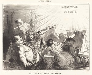 Il Banchetto di Baldassarre-Veron da Honoré Daumier