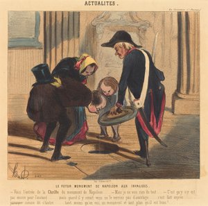 Il futuro monumento di Napoleone agli Invalides da Honoré Daumier