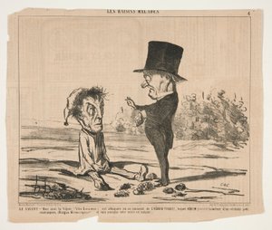 Il Sapiente - Amico mio, la Vite, (Vitis Linnoeus.), è attaccata in questo momento da Honoré Daumier