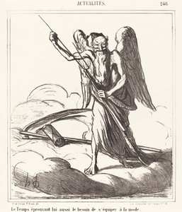 Anche il tempo sente il bisogno di equipaggiarsi alla moda da Honoré Daumier