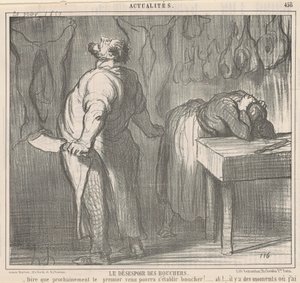 La disperazione dei macellai da Honoré Daumier