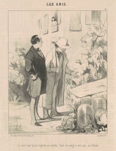 Il marito vuole che si guardi il suo letto da Honoré Daumier