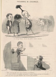 Il selvaggio bineau facendo la sua entrata da Honoré Daumier