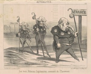 I tre legittimisti... di ritorno da Claremont da Honoré Daumier