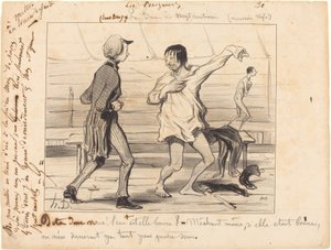 I bagni a venti centesimi, nuovo stile da Honoré Daumier