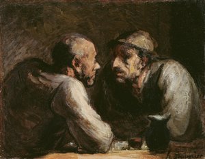 I due bevitori da Honoré Daumier