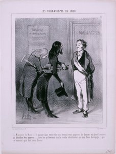 I Filantropi del Giorno- Signor Sindaco... Di passaggio nella vostra città da Honoré Daumier