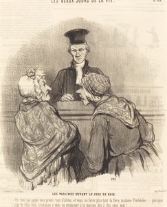Le vicine davanti al giudice di pace da Honoré Daumier