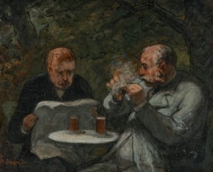 Bevitori di birra da Honoré Daumier
