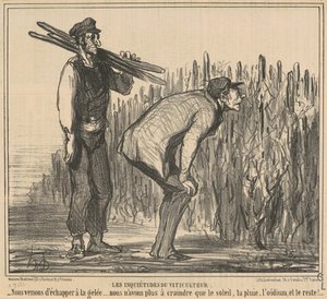 Le inquietudini del viticoltore da Honoré Daumier