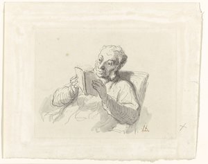Uomo che legge da Honoré Daumier