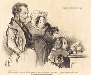 Lolo, chi ami di più, il tuo papà o la tua mamma... da Honoré Daumier