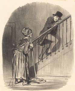 Mia moglie è a casa? da Honoré Daumier
