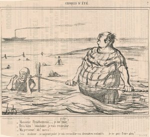 Monsieur Prudhomme ... Mi sto annegando! ... da Honoré Daumier