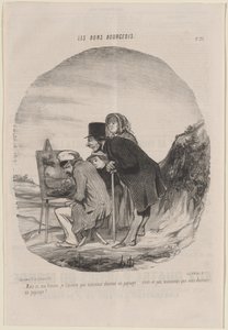 Monsieur disegna un paesaggio da Honoré Daumier