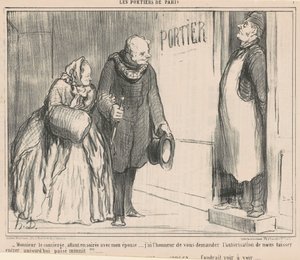 Monsieur il portiere, andando a una serata da Honoré Daumier