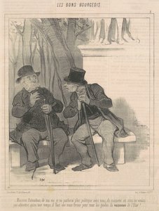Mossieu Rabourdeau ... non parlerò più di politica con te .. da Honoré Daumier