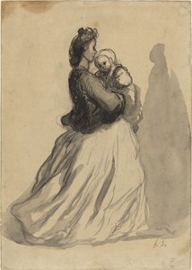 Madre e bambino da Honoré Daumier