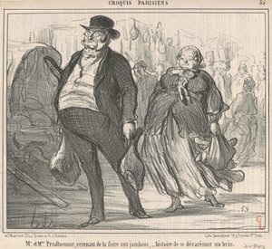 Il signor e la signora Prudhomme tornano dalla fiera da Honoré Daumier
