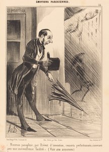 Nuovo ombrello, brevettato... da Honoré Daumier