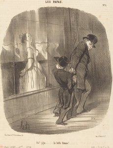 Oh! papà... la bella donna! da Honoré Daumier