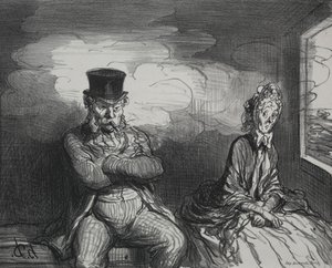 Sul treno: Un compagno piacevole da Honoré Daumier