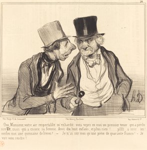 Sì, signore, il vostro aspetto rispettabile mi incoraggia... da Honoré Daumier