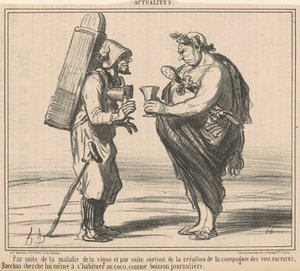 A causa della malattia della vite da Honoré Daumier