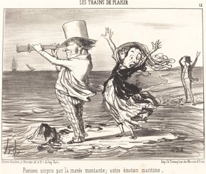 Parigini sorpresi dalla marea da Honoré Daumier