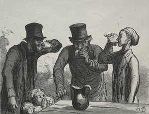 Fisiologia del bevitore: Le quattro età da Honoré Daumier