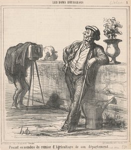 Posando come membro del comitato agricolo... da Honoré Daumier