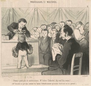Premier grand prix de mathématiques, M. Cabuchet da Honoré Daumier