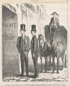 Prenant le titre ... de Mr de Girardin trop au sérieux ... da Honoré Daumier