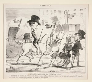 Prossima Ordinanza del Prefetto di Polizia. (Per evitare gli incidenti) da Honoré Daumier