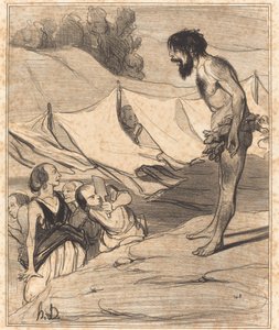 Presentazione di Ulisse a Nausicaa da Honoré Daumier