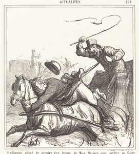 Prudhomme obbligato a prendere lezioni... da Honoré Daumier