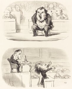 Quando un oratore noioso sale alla tribuna da Honoré Daumier