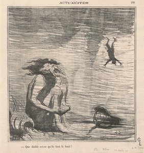 Che diavolo stanno facendo lassù! da Honoré Daumier