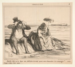 Quale idea hai avuto, Adelaide, di venire a passare da Honoré Daumier