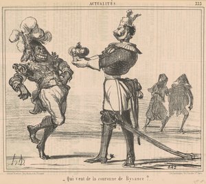 Chi vuole la corona di Bisanzio? da Honoré Daumier
