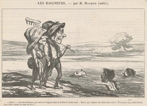 Chi! ... Cuore dei parigini che venivano a fare il bagno... da Honoré Daumier