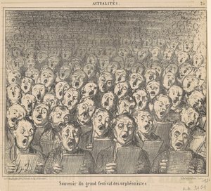 Souvenir del Grande Festival degli Orfeonisti da Honoré Daumier